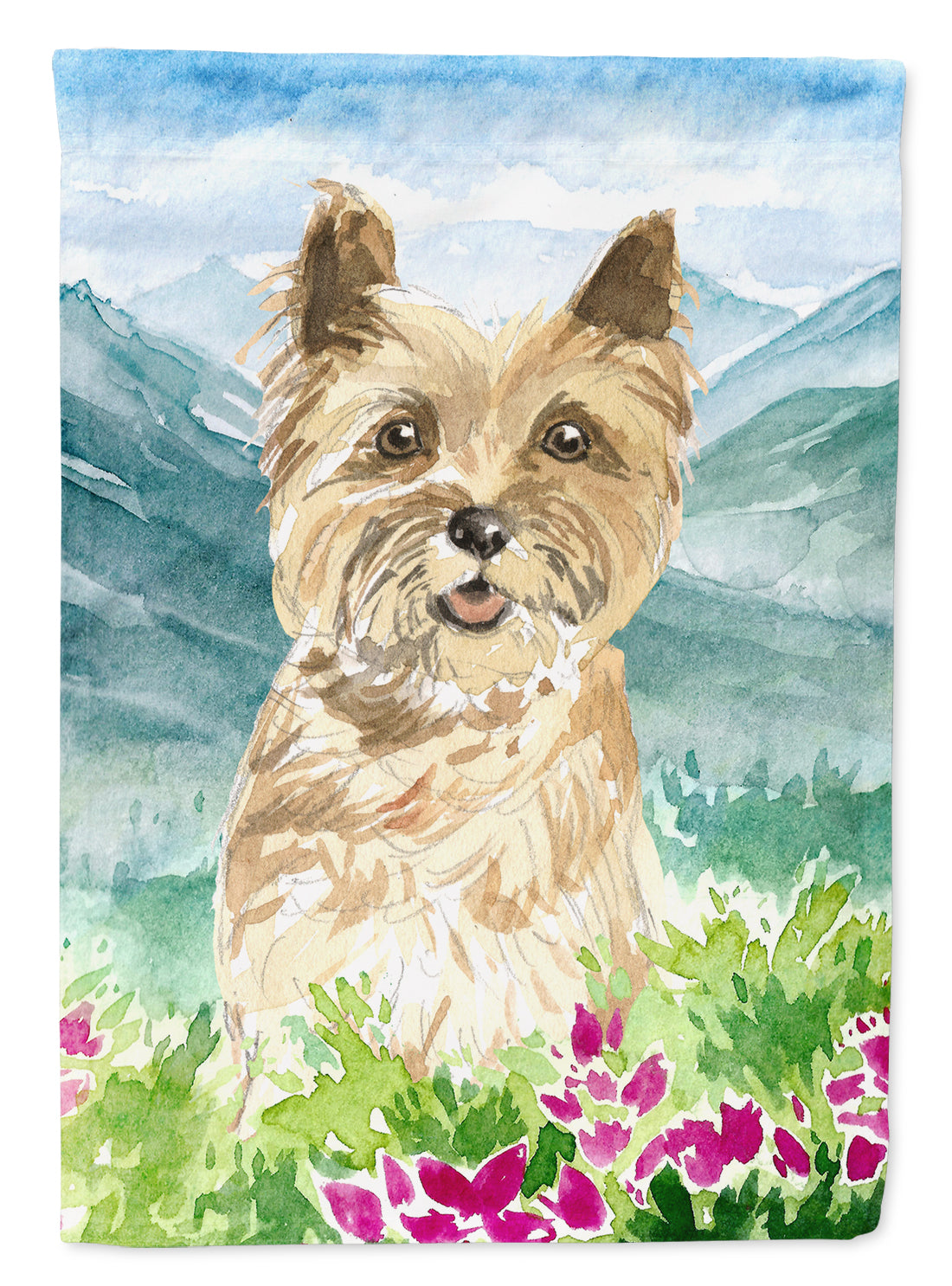 Mountain Flowers Cairn Terrier Flag Canvas House Size CK2541CHF