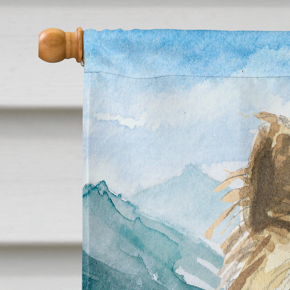 Mountain Flowers Cairn Terrier Flag Canvas House Size CK2541CHF  the-store.com.