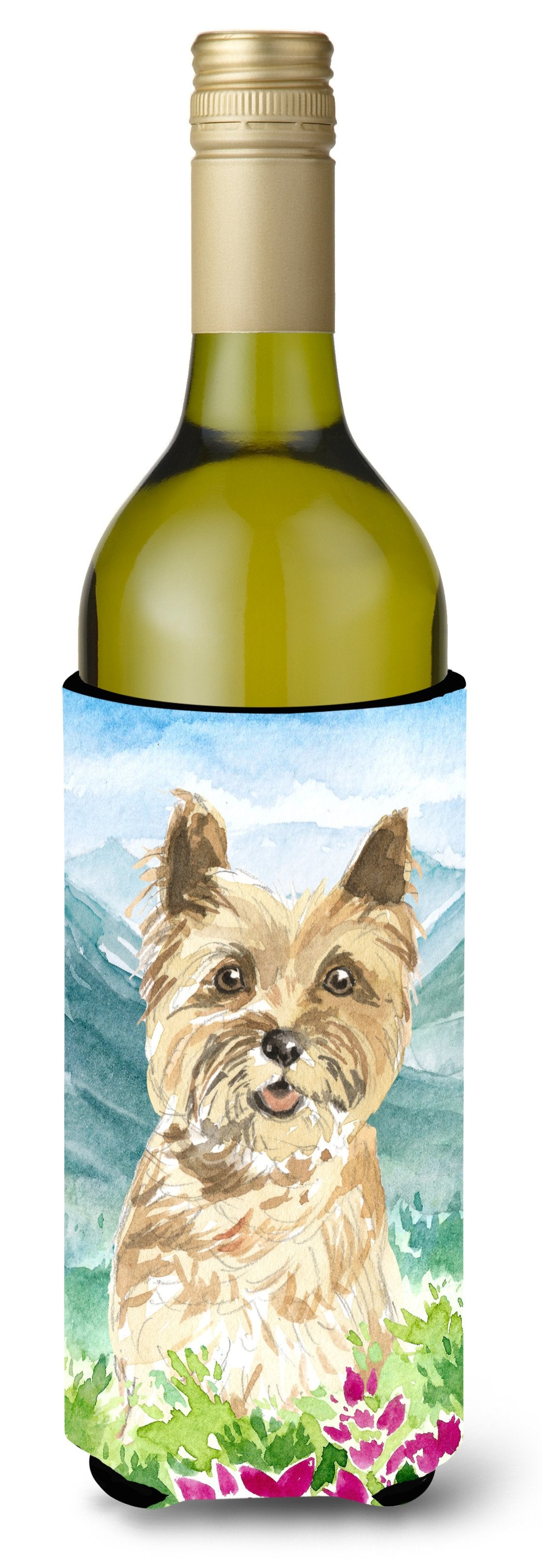 Mountain Flowers Cairn Terrier Wine Bottle Beverage Insulator Hugger CK2541LITERK by Caroline&#39;s Treasures