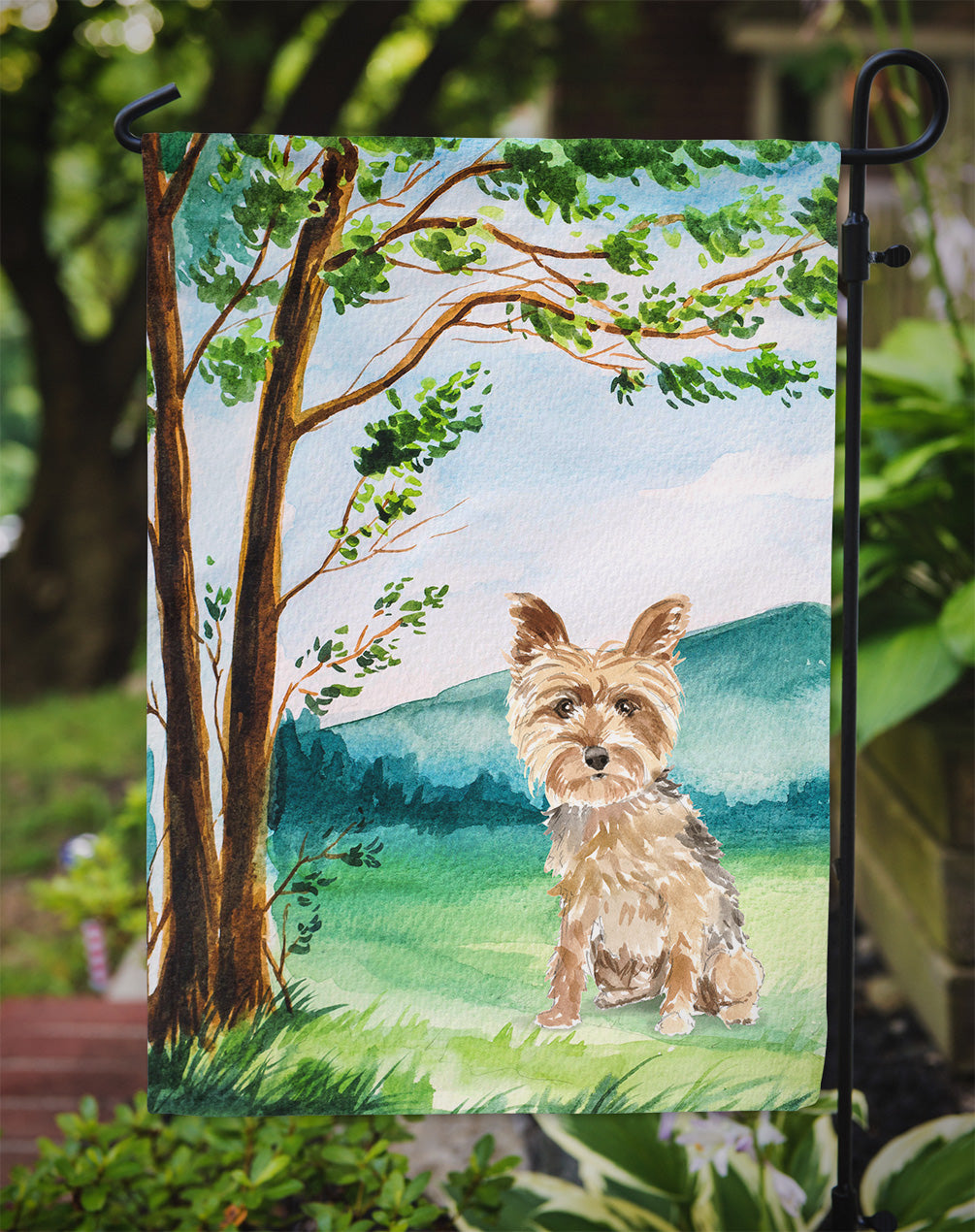 Under the Tree Yorkie Yorkshire Terrier Flag Garden Size CK2549GF  the-store.com.