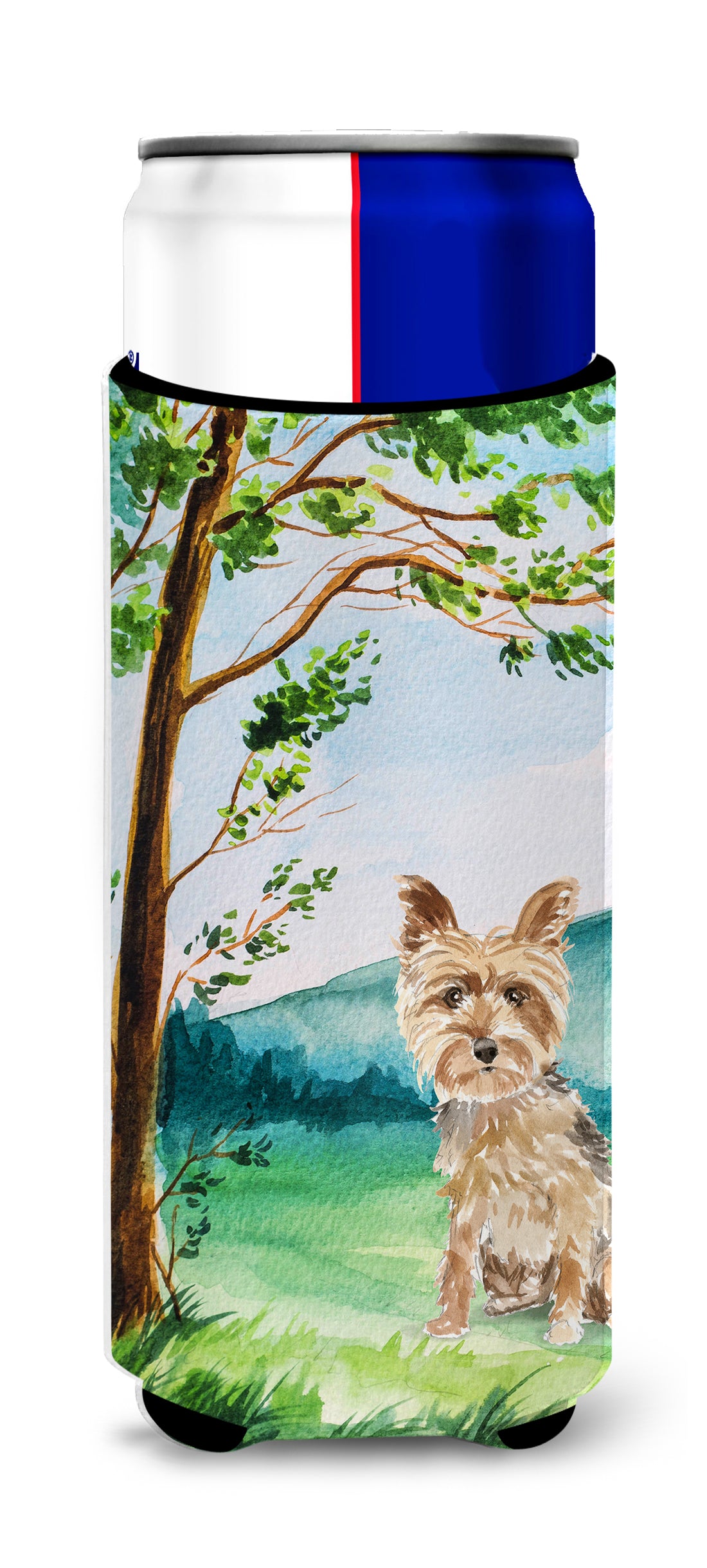Under the Tree Yorkie Yorkshire Terrier  Ultra Hugger for slim cans CK2549MUK  the-store.com.