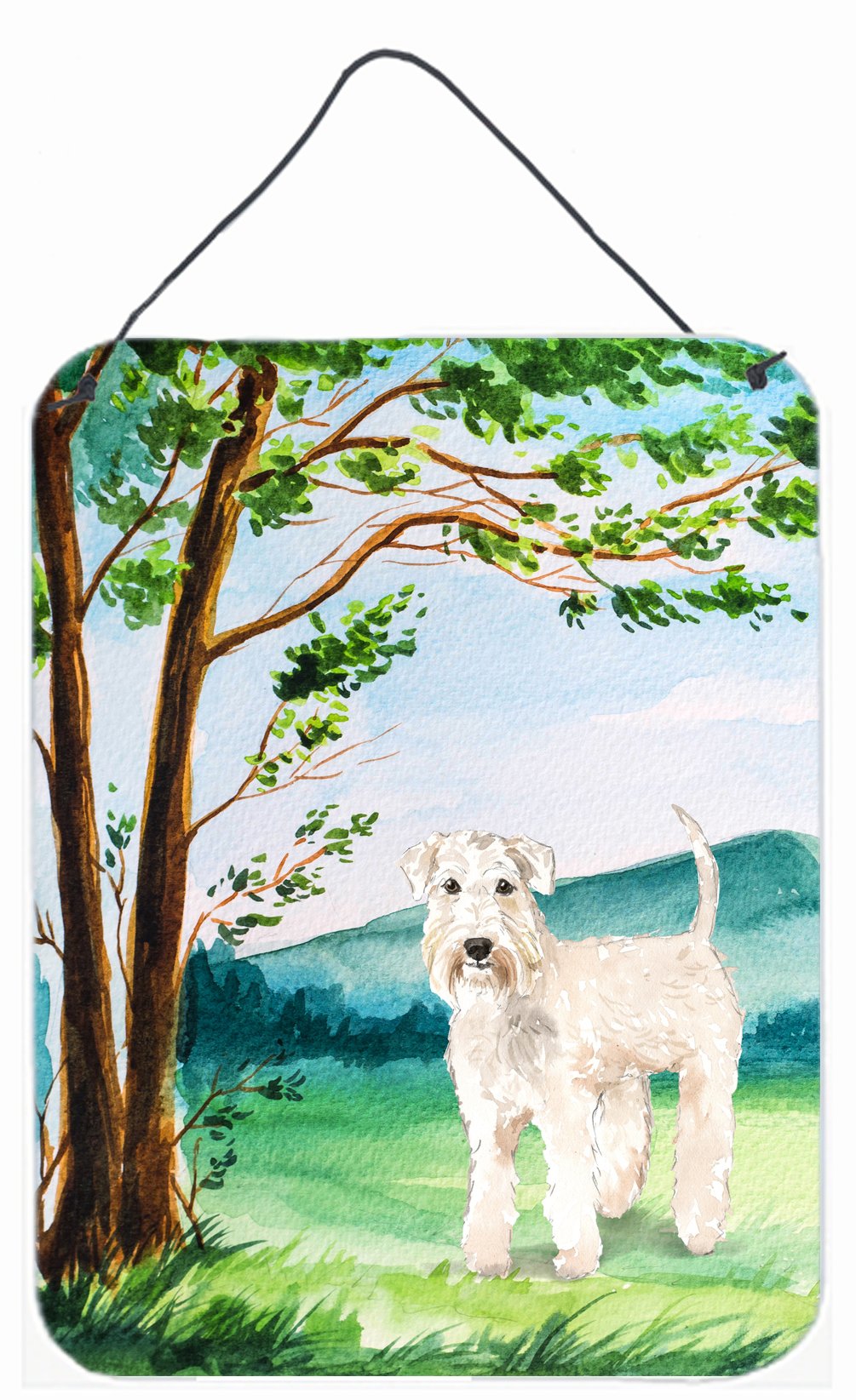 Under the Tree Wheaten Terrier Wall or Door Hanging Prints CK2552DS1216 by Caroline&#39;s Treasures
