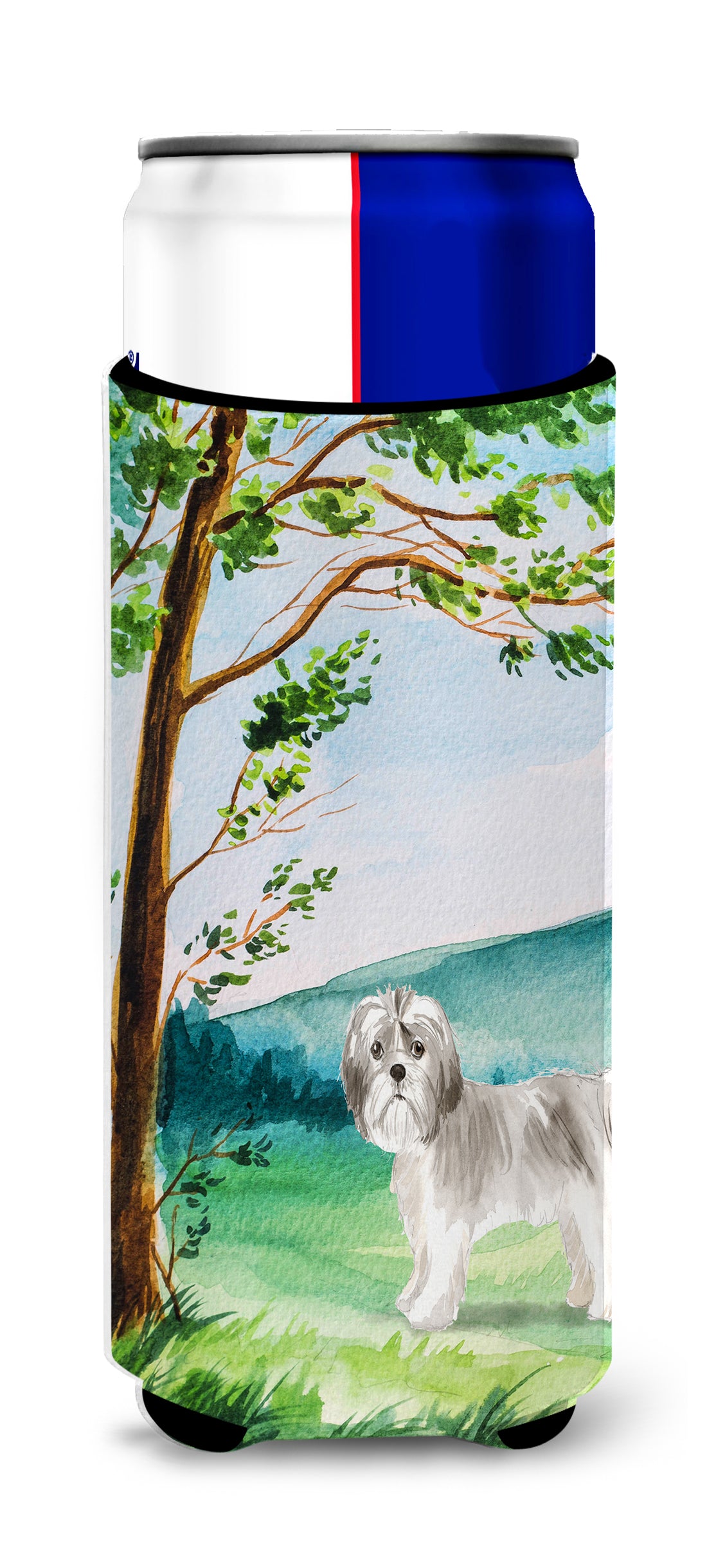 Under the Tree Shih Tzu Puppy  Ultra Hugger for slim cans CK2556MUK  the-store.com.