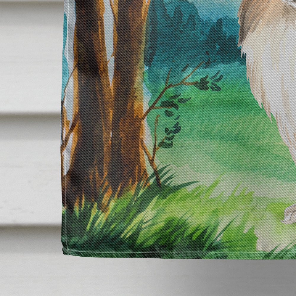 Under the Tree Sheltie Flag Canvas House Size CK2558CHF
