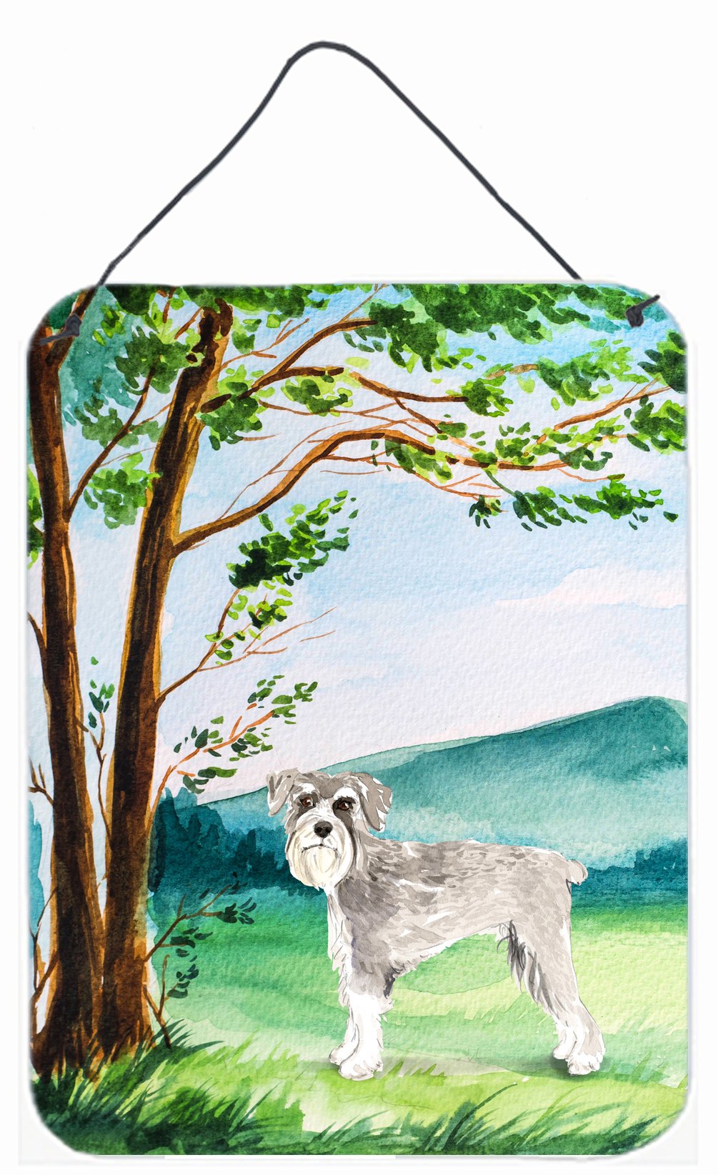 Under the Tree Schnauzer #1 Wall or Door Hanging Prints CK2560DS1216 by Caroline's Treasures