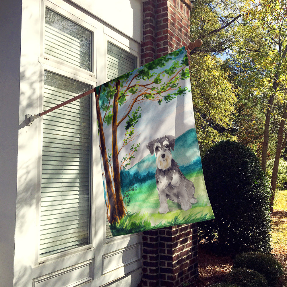 Under the Tree Schnauzer #2 Flag Canvas House Size CK2564CHF  the-store.com.