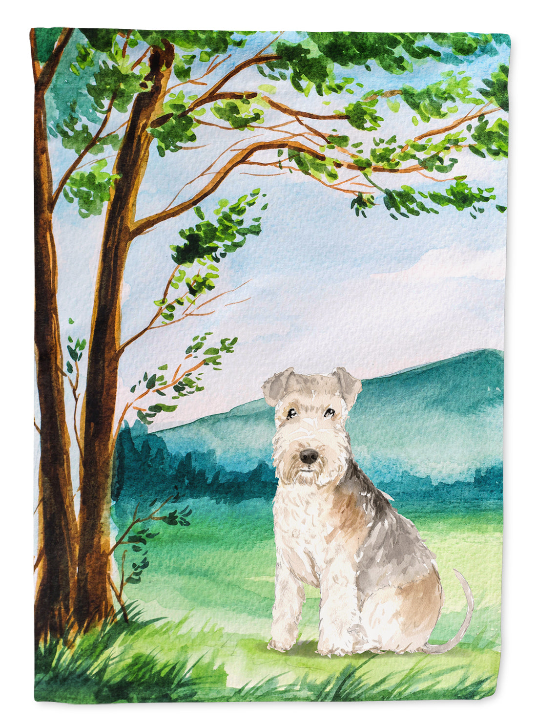 Under the Tree Lakeland Terrier Flag Canvas House Size CK2567CHF  the-store.com.