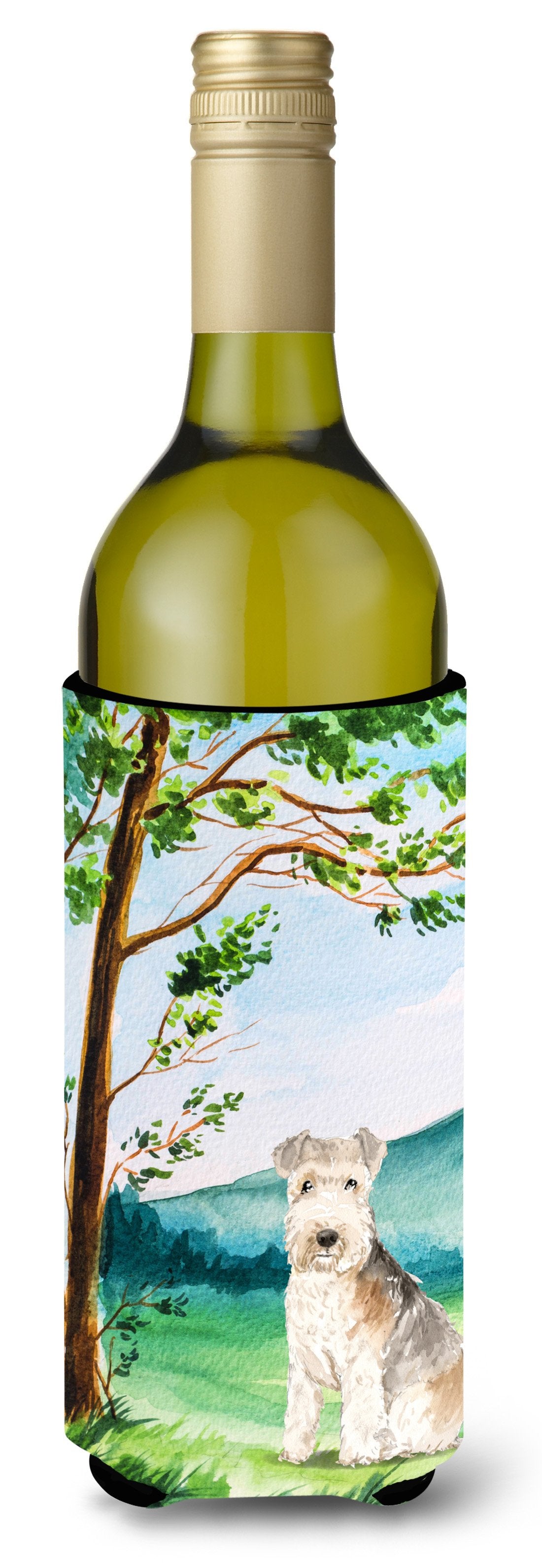Under the Tree Lakeland Terrier Wine Bottle Beverage Insulator Hugger CK2567LITERK by Caroline&#39;s Treasures