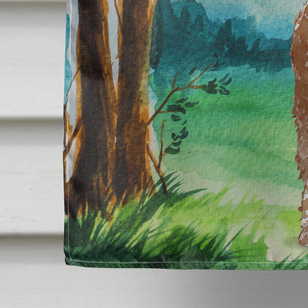 Under the Tree Labradoodle Flag Canvas House Size CK2568CHF