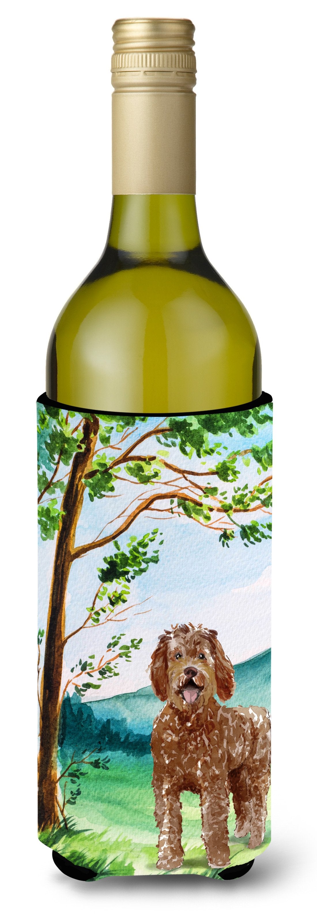 Under the Tree Labradoodle Wine Bottle Beverage Insulator Hugger CK2568LITERK by Caroline&#39;s Treasures