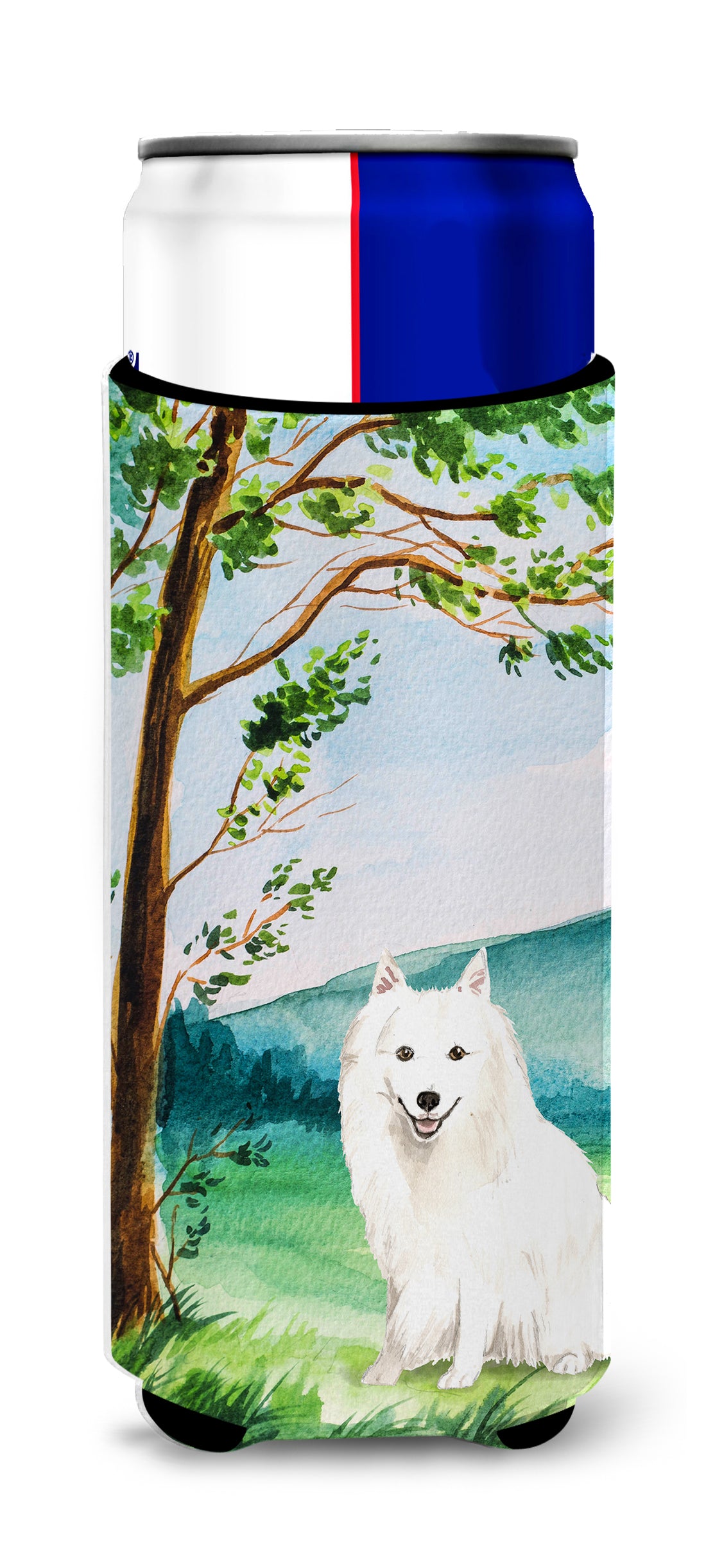 Under the Tree Japanese Spitz  Ultra Hugger for slim cans CK2569MUK  the-store.com.