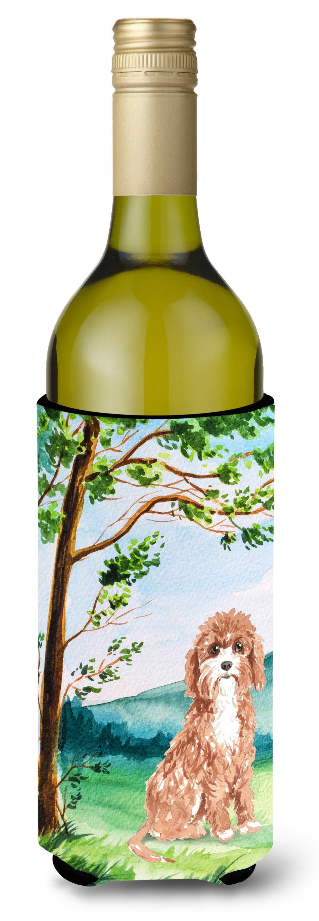 Under the Tree Cavapoo Wine Bottle Beverage Insulator Hugger CK2575LITERK by Caroline&#39;s Treasures