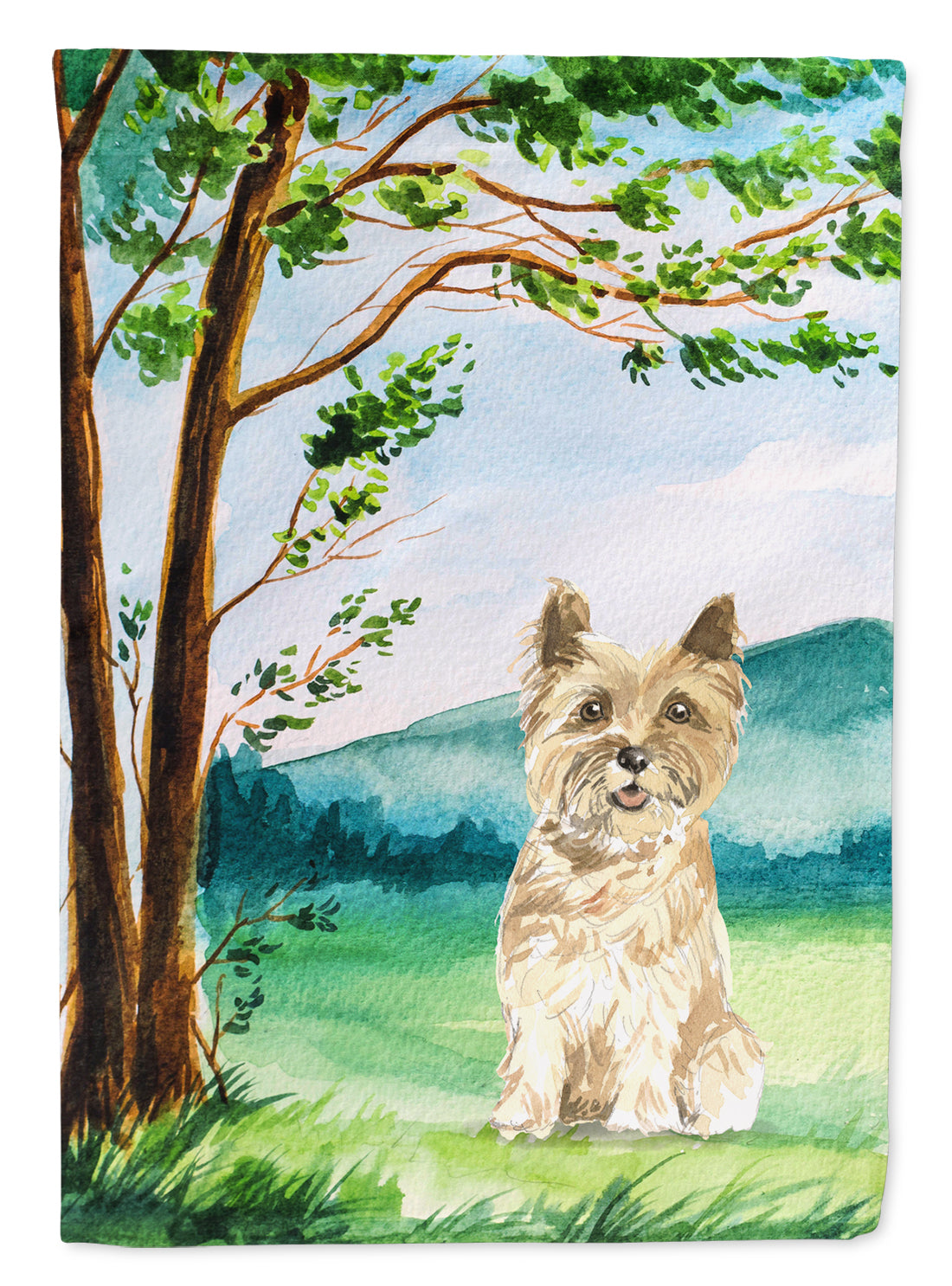 Under the Tree Cairn Terrier Flag Canvas House Size CK2577CHF