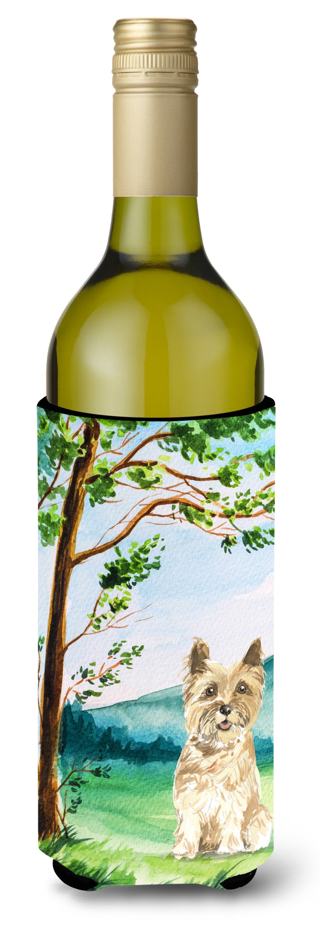 Under the Tree Cairn Terrier Wine Bottle Beverage Insulator Hugger CK2577LITERK by Caroline&#39;s Treasures