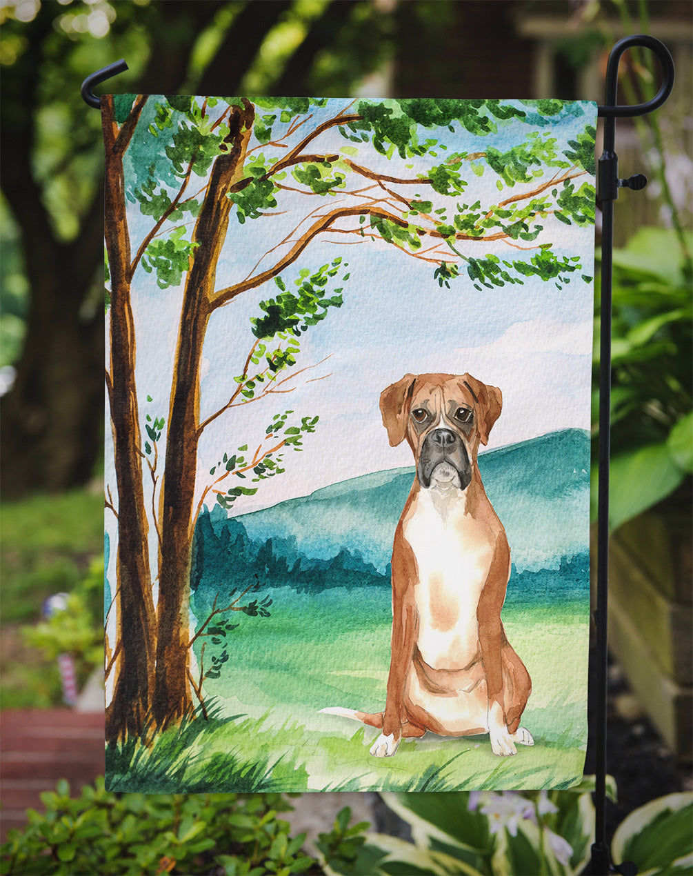 Under the Tree Boxer Flag Garden Size CK2578GF  the-store.com.
