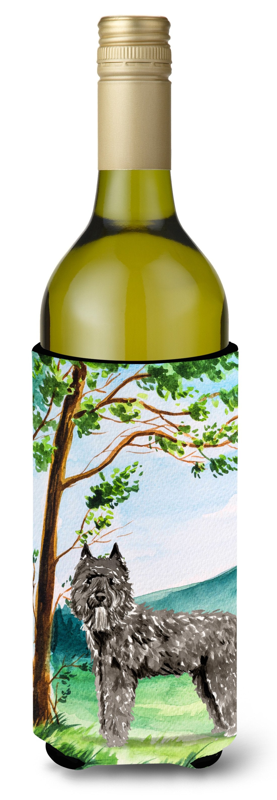Under the Tree Bouvier des Flandres Wine Bottle Beverage Insulator Hugger CK2579LITERK by Caroline&#39;s Treasures
