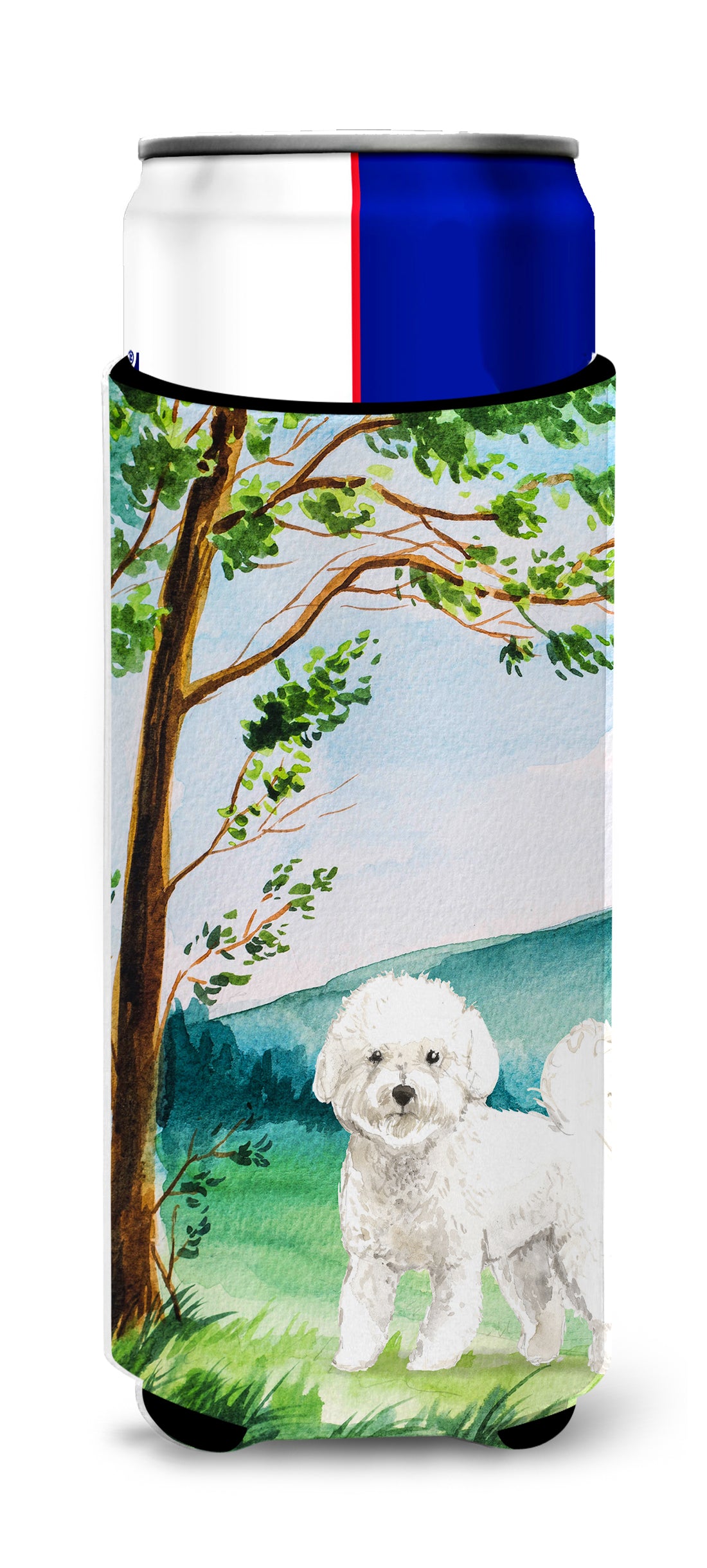 Under the Tree Bichon Frise  Ultra Hugger for slim cans CK2582MUK