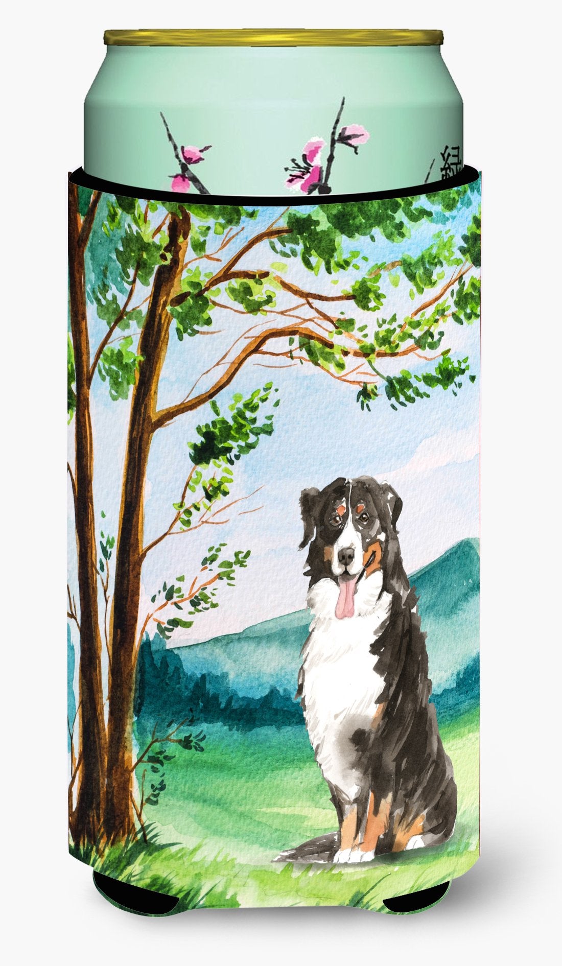 Under the Tree Bernese Mountain Dog Tall Boy Beverage Insulator Hugger CK2583TBC by Caroline&#39;s Treasures