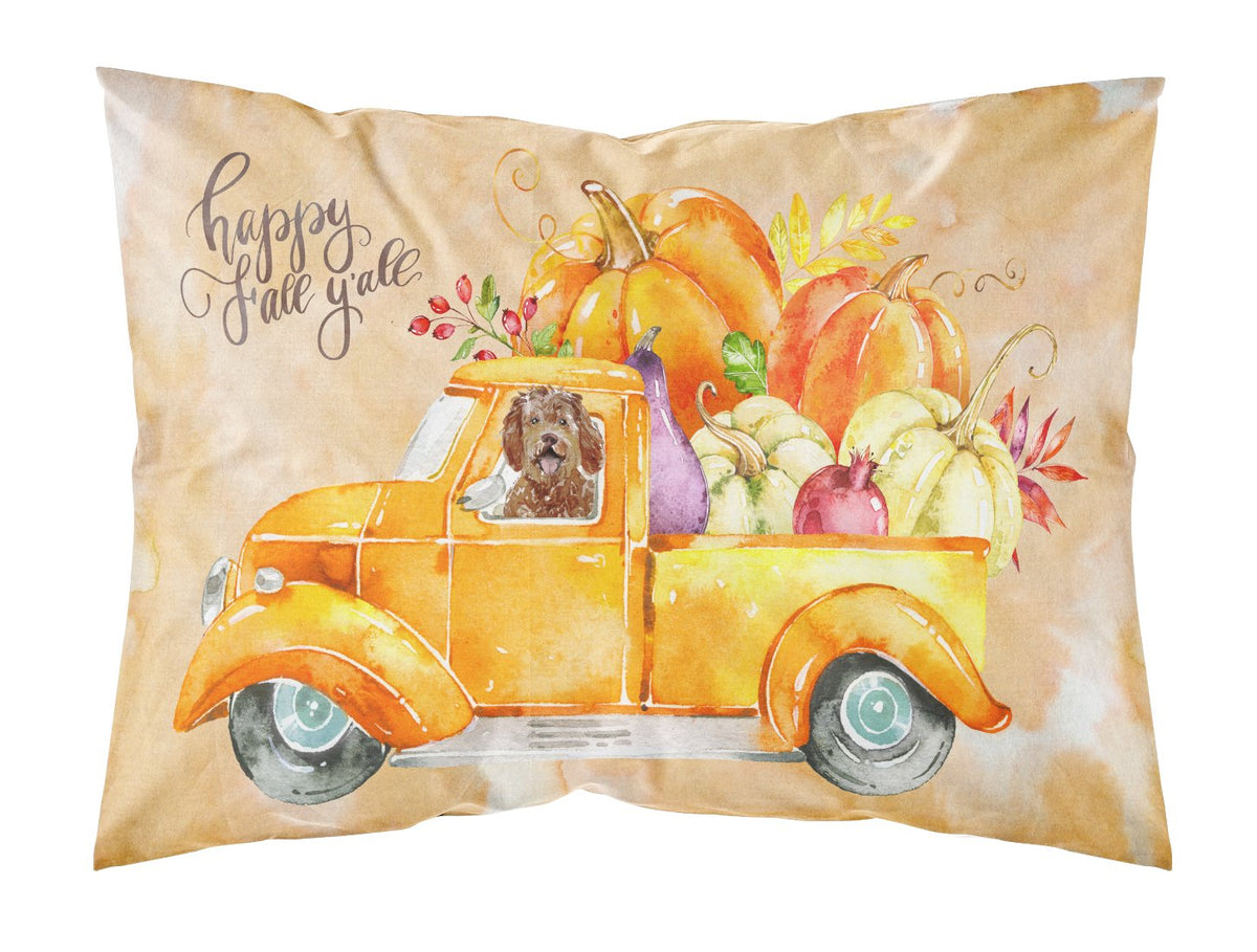 Fall Harvest Labradoodle Fabric Standard Pillowcase CK2623PILLOWCASE by Caroline&#39;s Treasures