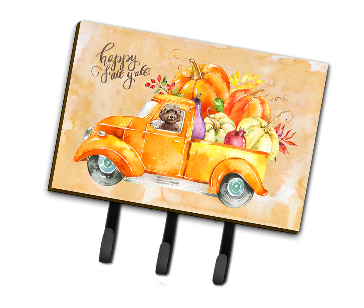 Fall Harvest Brown Cockapoo Leash or Key Holder CK2658TH68  the-store.com.