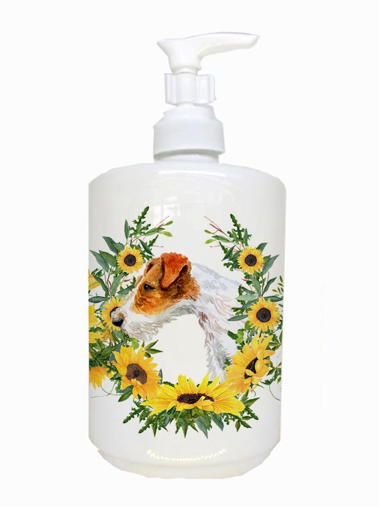 Fox Terrier Ceramic Soap Dispenser CK2842SOAP by Caroline&#39;s Treasures
