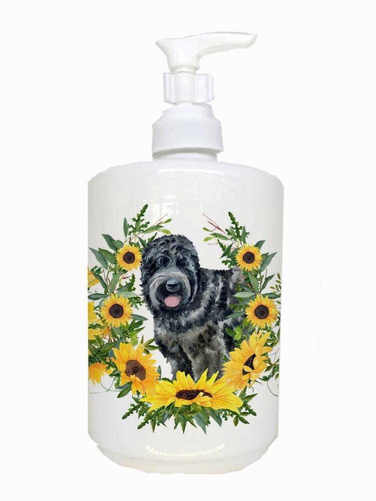 Black Russian Terrier Ceramic Soap Dispenser CK2869SOAP by Caroline&#39;s Treasures