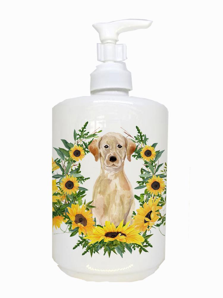 Yellow Labrador Retriever Ceramic Soap Dispenser CK2919SOAP by Caroline&#39;s Treasures
