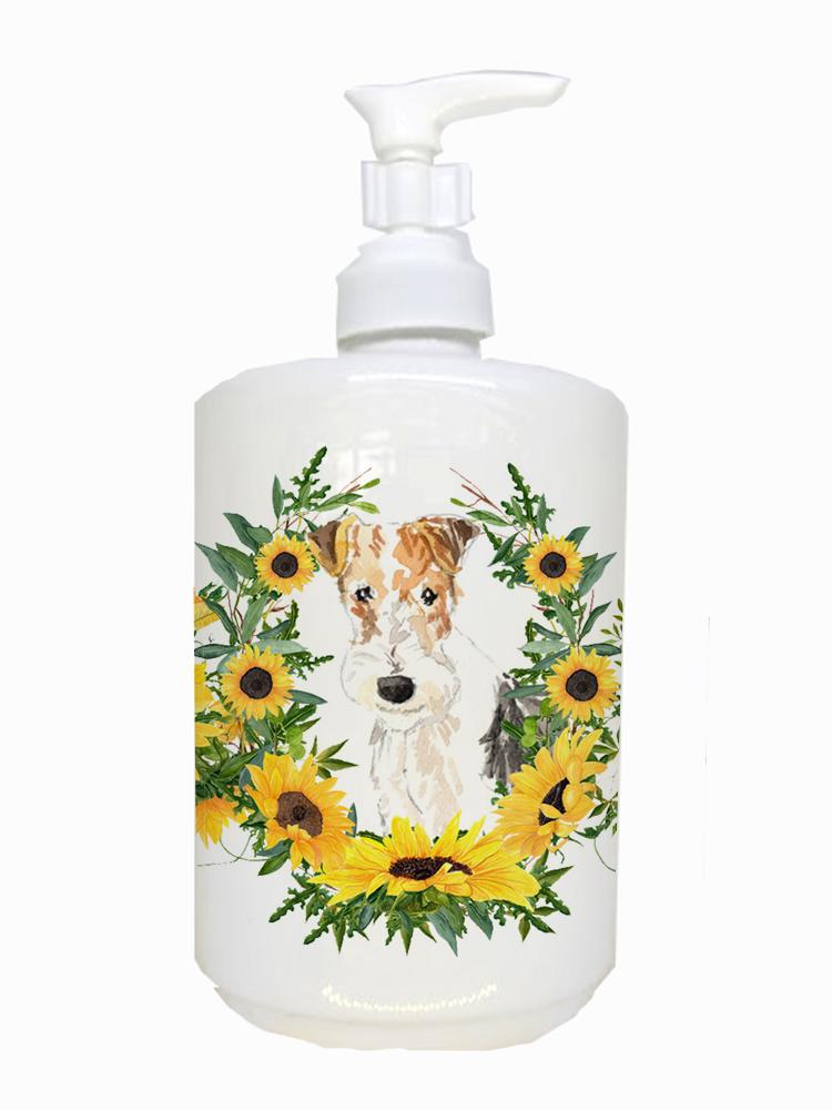 Fox Terrier Ceramic Soap Dispenser CK2954SOAP by Caroline&#39;s Treasures