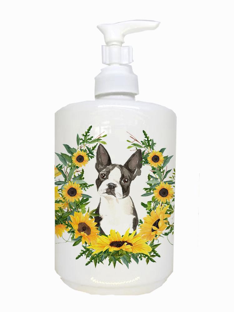 Boston Terrier Ceramic Soap Dispenser CK2984SOAP by Caroline&#39;s Treasures
