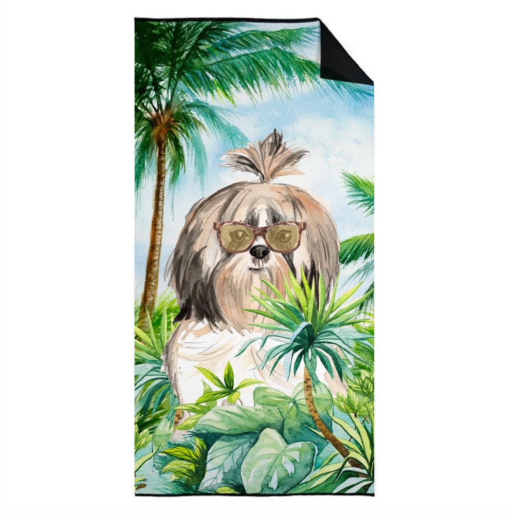Caroline's Treasures Shih Tzu Beach Towel – Premium Towel Large, Colorful, and Ultra-Soft for Pool or Beach CK2999TWL3060