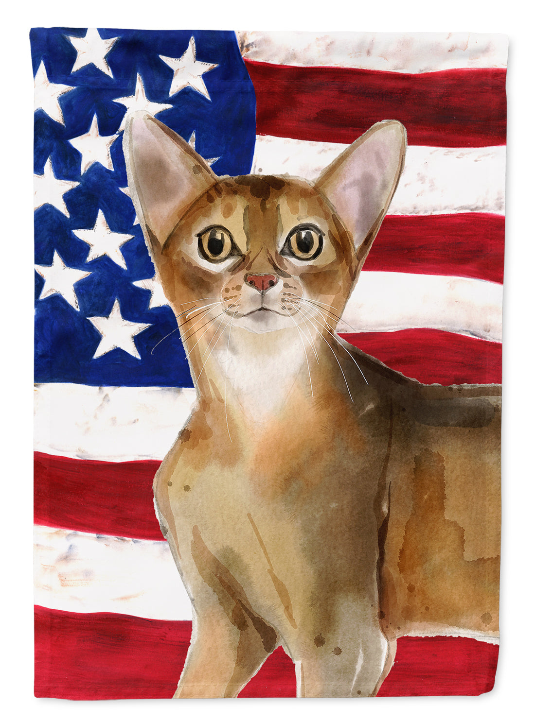 Abyssinian American Flag Flag Canvas House Size CK3027CHF  the-store.com.