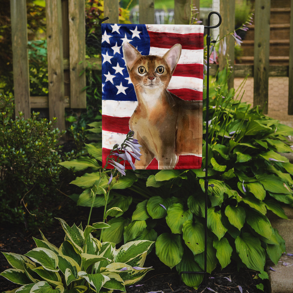 Abyssinian American Flag Flag Garden Size CK3027GF  the-store.com.
