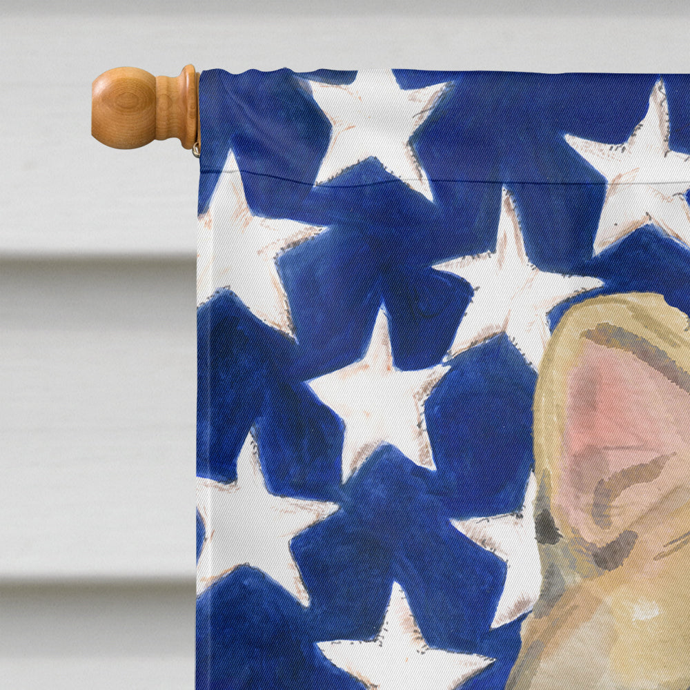 American Shorthair Brown Tabby American Flag Flag Canvas House Size CK3028CHF  the-store.com.