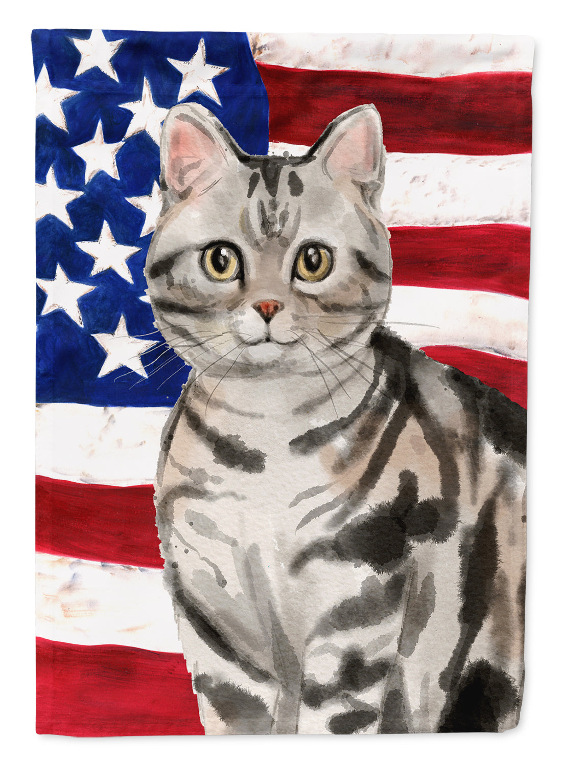 American Shorthair American Flag Flag Canvas House Size CK3029CHF  the-store.com.