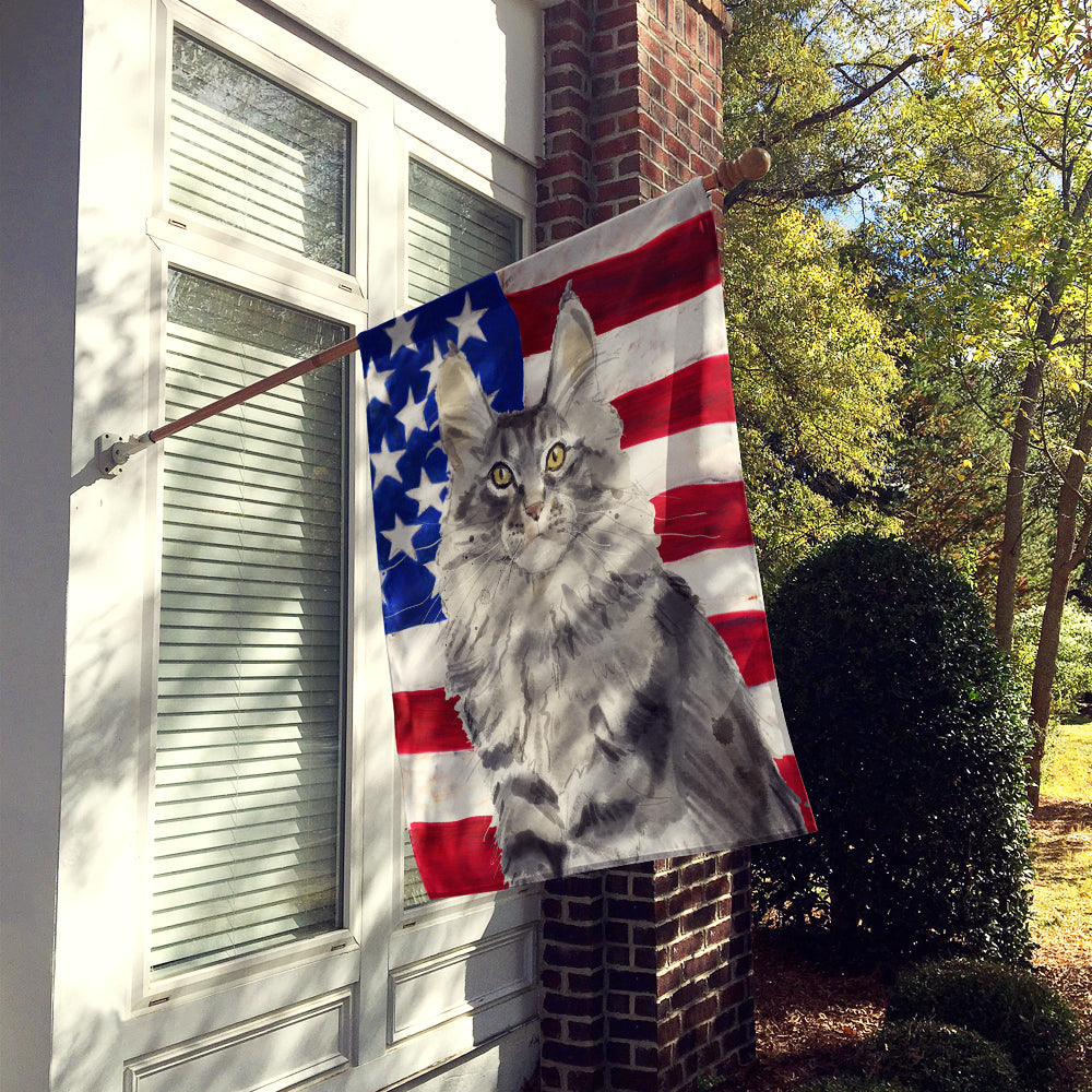 Maine Coon American Flag Flag Canvas House Size CK3034CHF  the-store.com.
