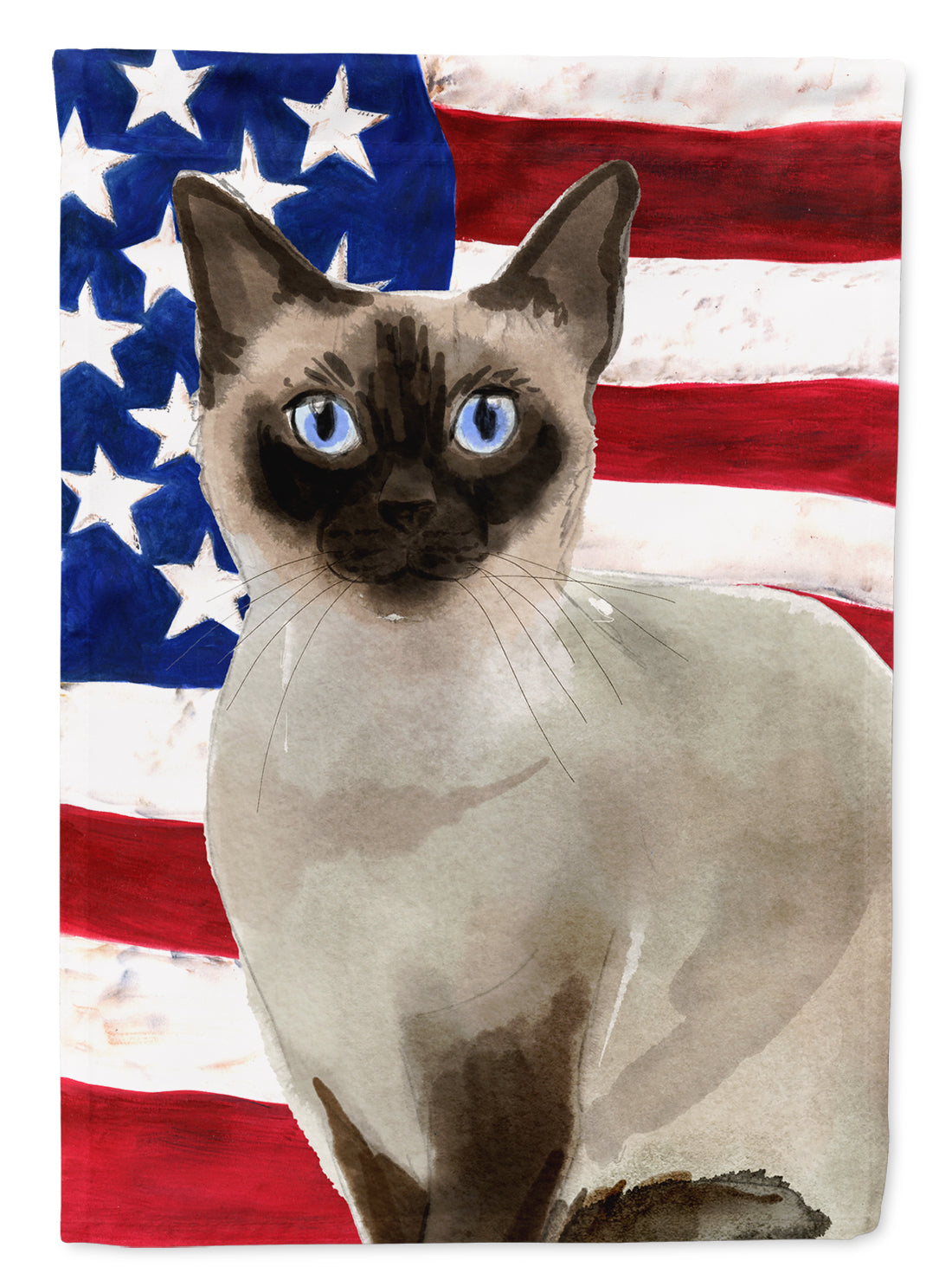 Siamese American Flag Flag Canvas House Size CK3039CHF  the-store.com.