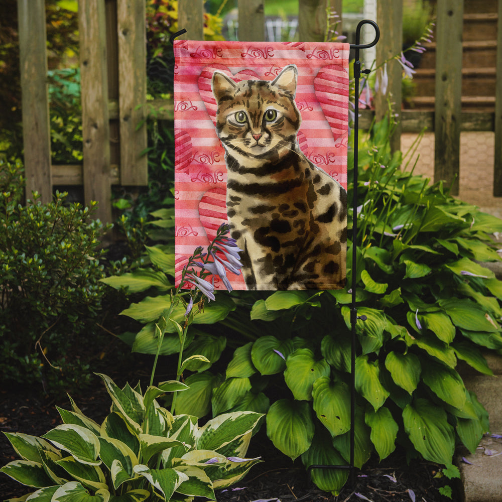 Bengal Cat Love Flag Garden Size CK3045GF