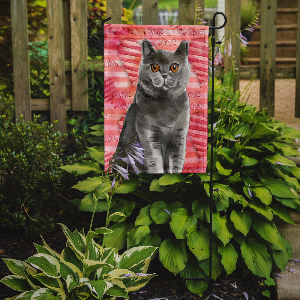 British Shorthair Cat Love Flag Garden Size CK3048GF