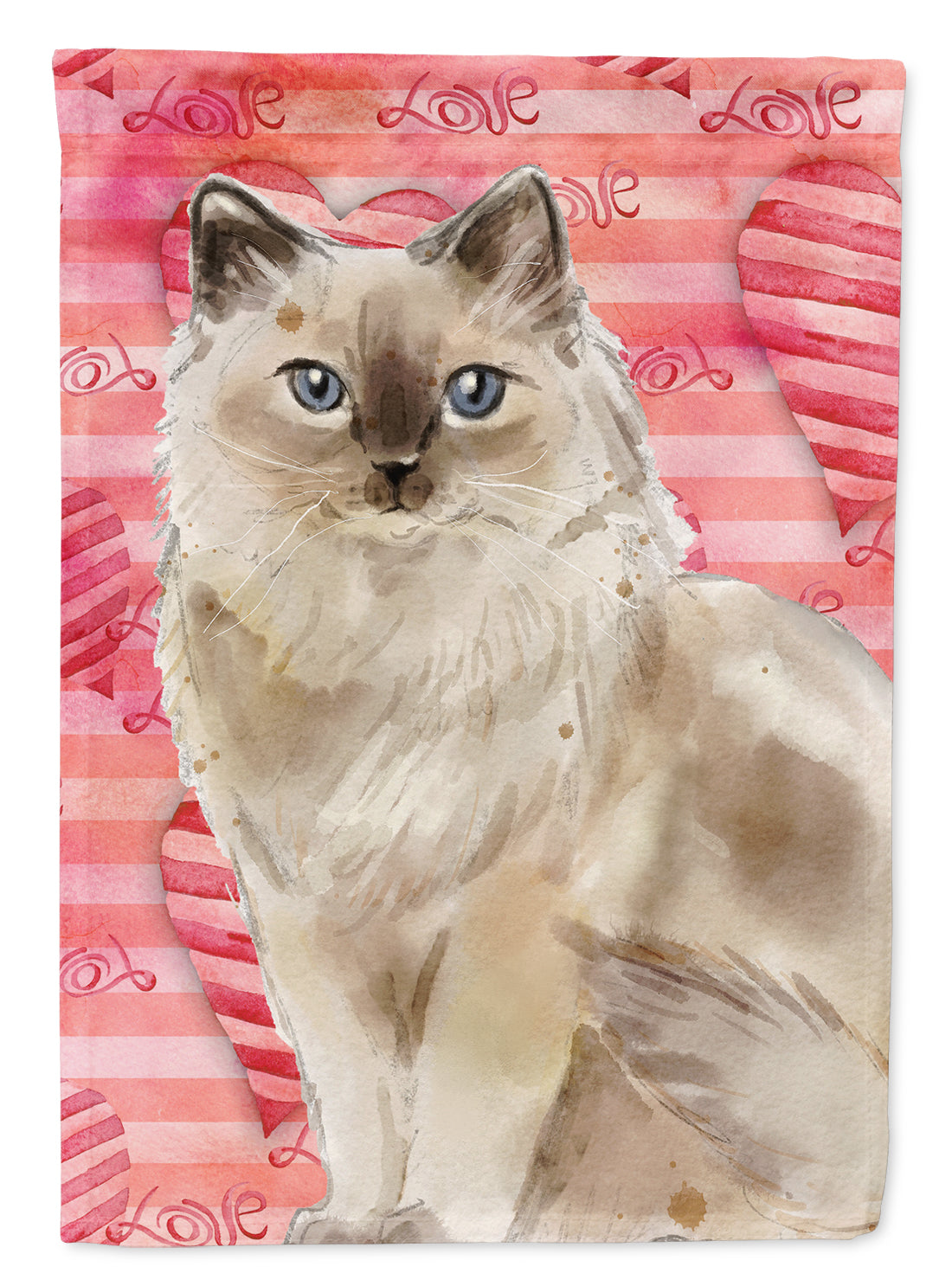 Ragdoll Cat Love Flag Canvas House Size CK3052CHF  the-store.com.