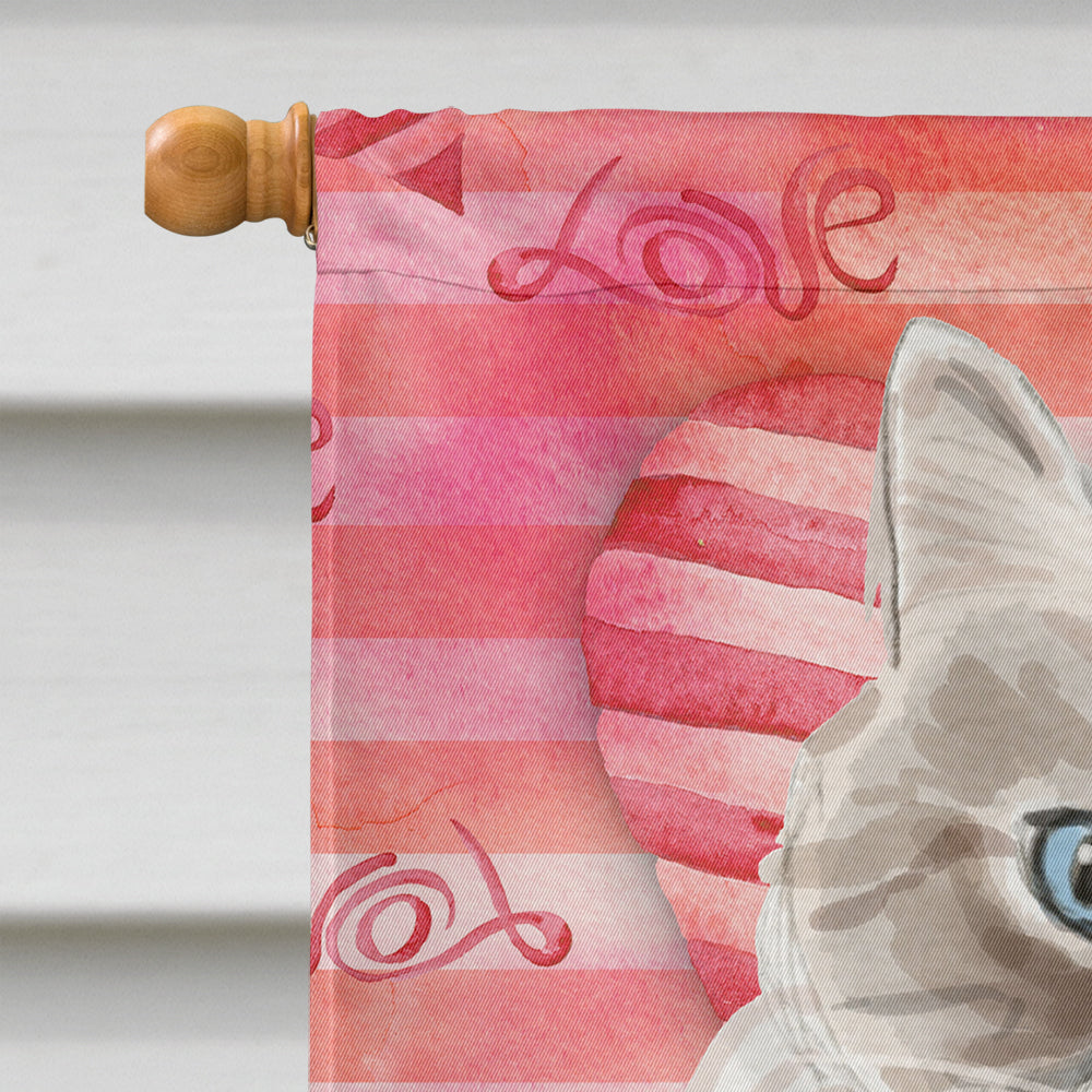 Siberian Cat Love Flag Canvas House Size CK3055CHF  the-store.com.