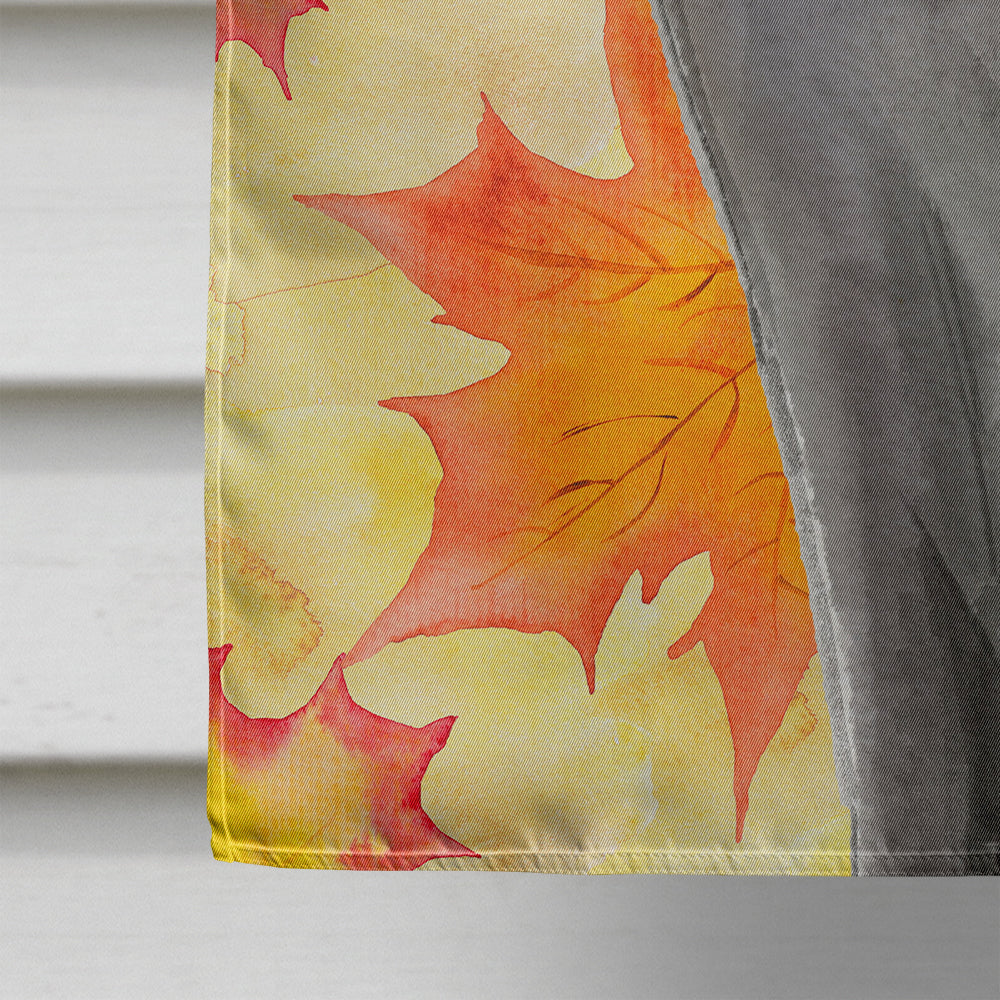Blue Russian Fall Leaves Flag Canvas House Size CK3076CHF  the-store.com.