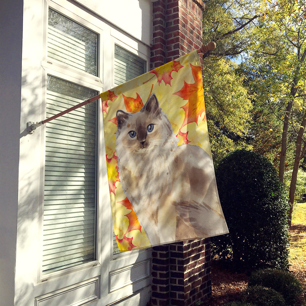 Ragdoll Fall Leaves Flag Canvas House Size CK3082CHF  the-store.com.
