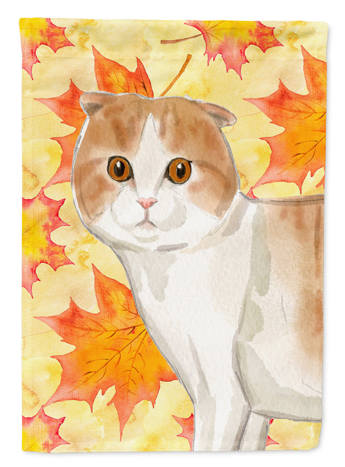 Scottish Fold Fall Leaves Flag Canvas House Size CK3083CHF  the-store.com.
