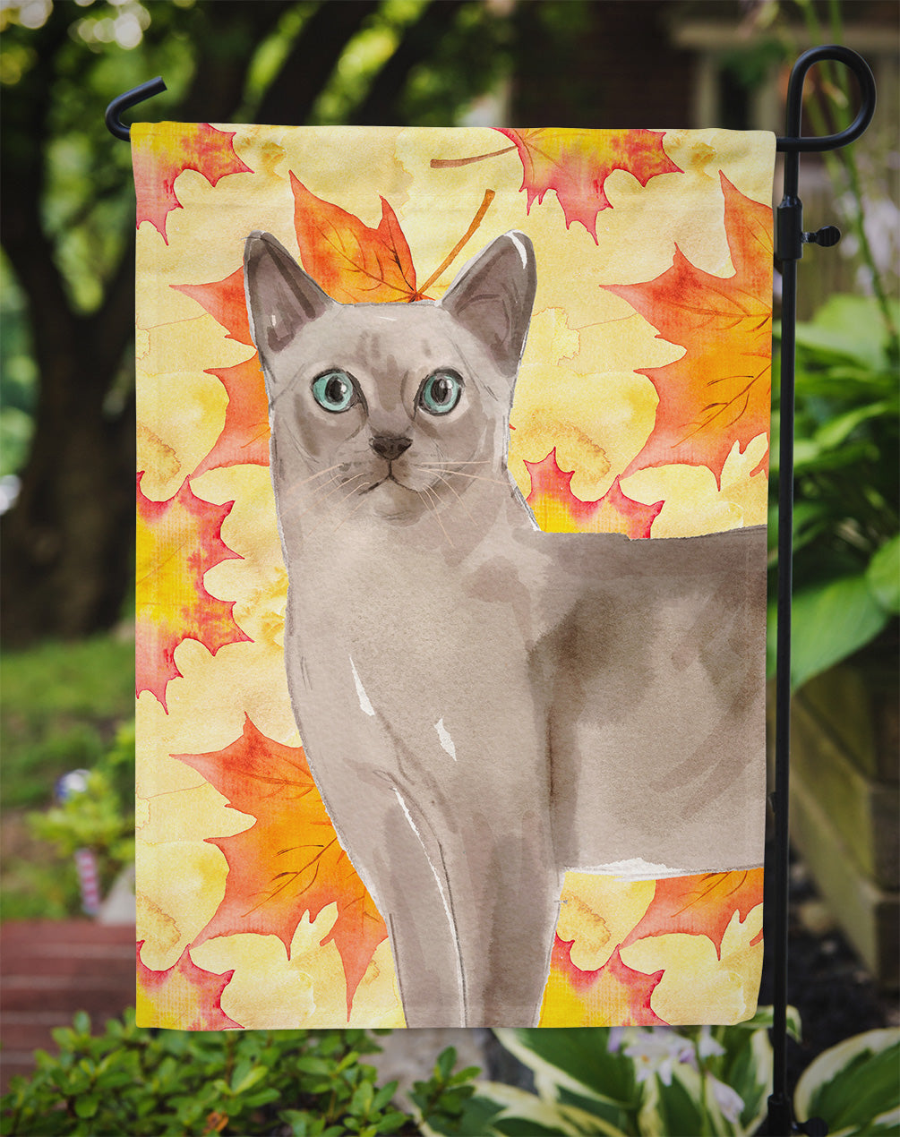 Tonkinese Fall Leaves Flag Garden Size CK3086GF  the-store.com.
