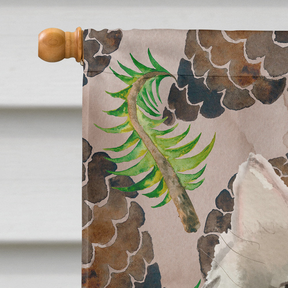Ragamuffin Pine Cones Flag Canvas House Size CK3096CHF  the-store.com.
