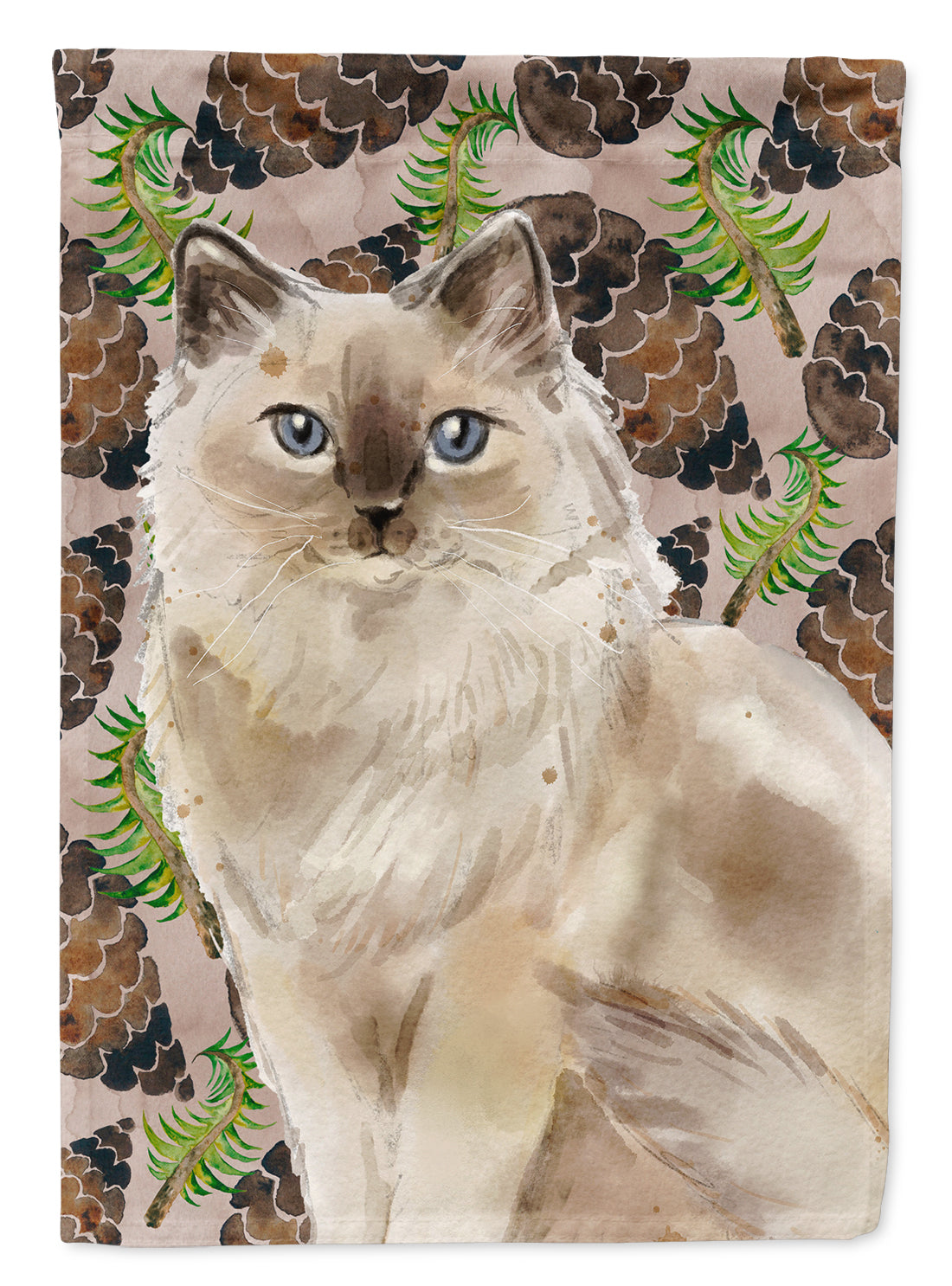 Ragdoll Pine Cones Flag Canvas House Size CK3097CHF  the-store.com.