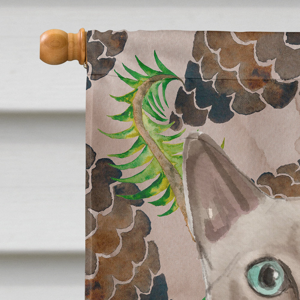 Tonkinese Pine Cones Flag Canvas House Size CK3101CHF  the-store.com.