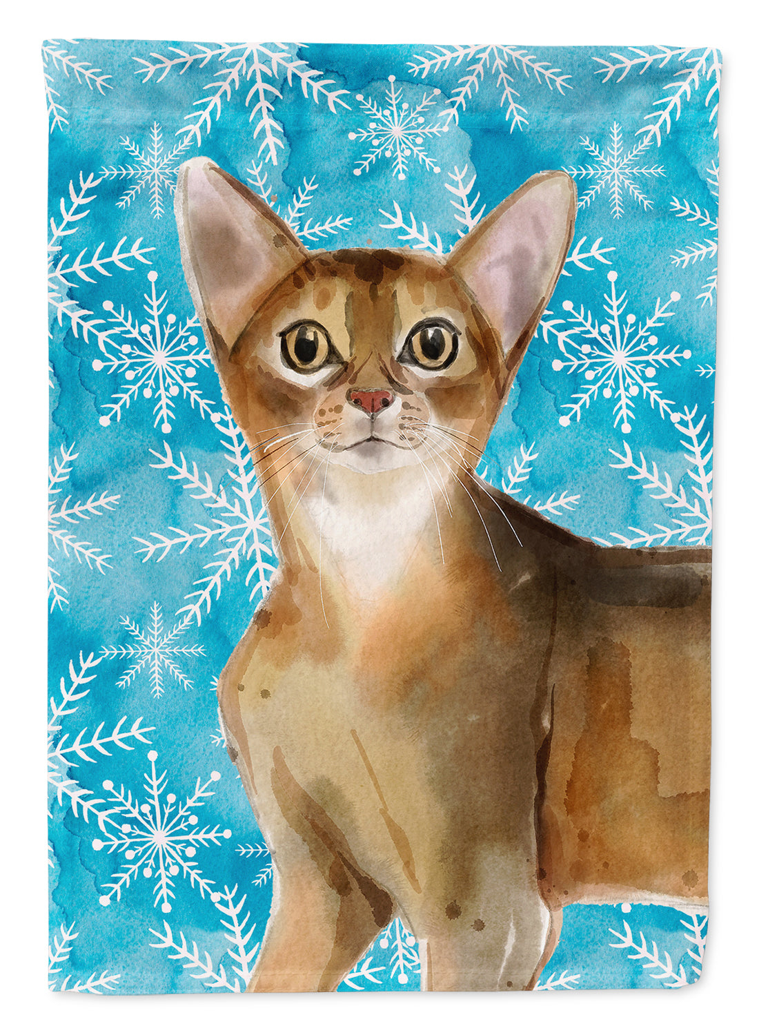 Abyssinian Winter Snowflake Flag Canvas House Size CK3102CHF  the-store.com.