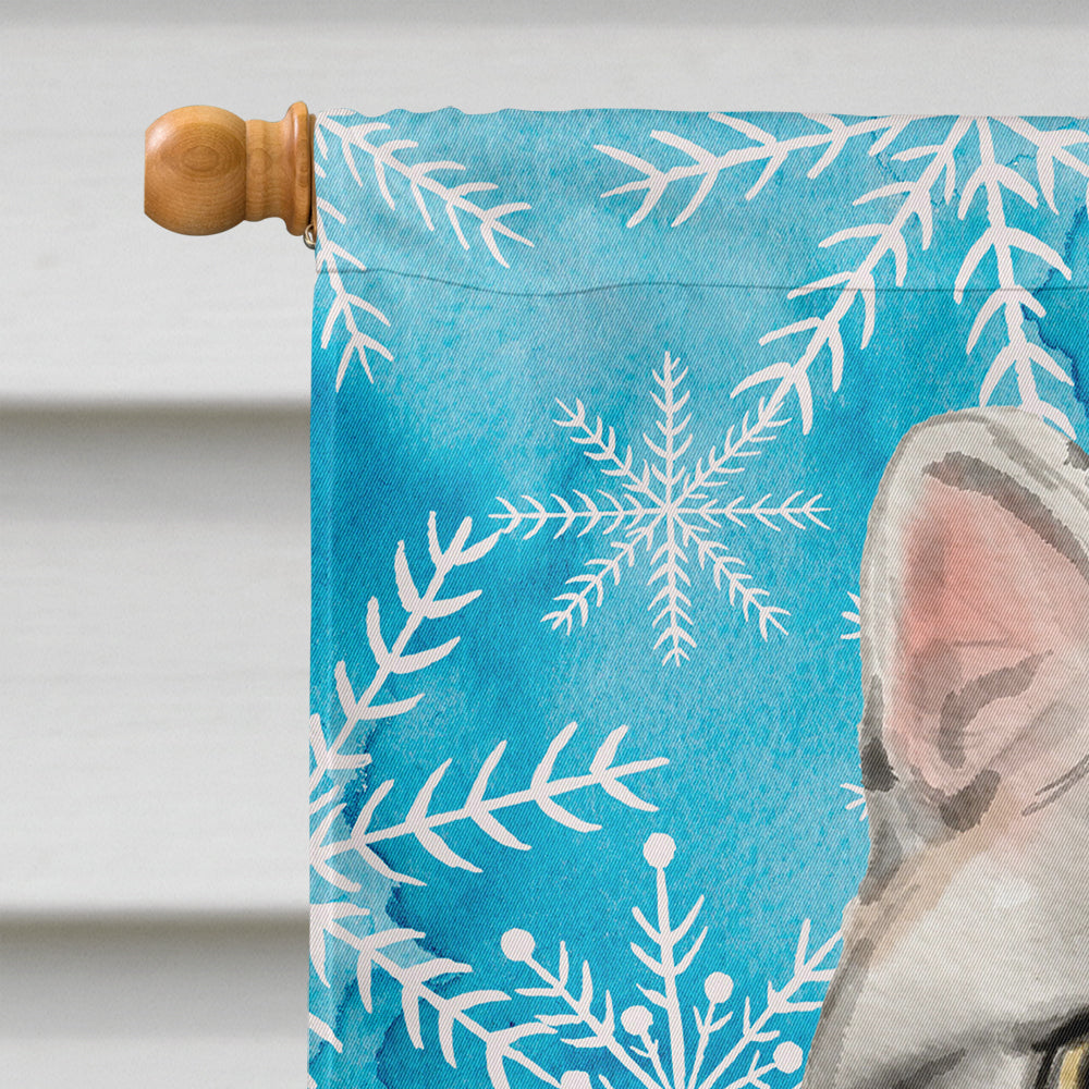 American Shorthair Winter Snowflake Flag Canvas House Size CK3104CHF  the-store.com.