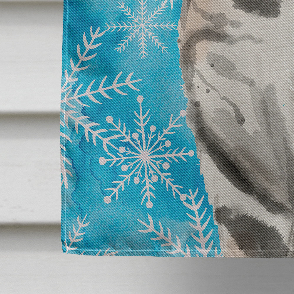 American Shorthair Winter Snowflake Flag Canvas House Size CK3104CHF
